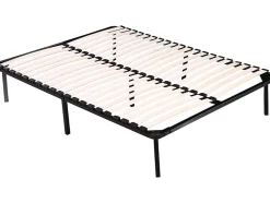 Cadre à lattes + pieds pour matelas de 160 x 200 cm - 20 lattes