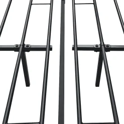 Cadre de Lit Double en Métal Laos 160 x 200 cm Noir Mat en.casa