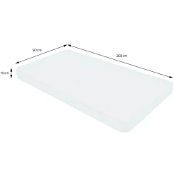 Cadre de lit en acier pour chambre à coucher + sommier à lattes matelas 90x200cm