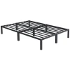Cadre de lit en acier sommier à lattes anthracite chambre à coucher 140 x 200 cm