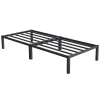 Cadre de lit en acier sommier à lattes anthracite chambre à coucher 90 x 200 cm