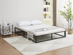 Cadre de lit en métal 140 x 190 - Noir