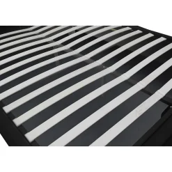 Cadre de lit en PU noir avec rangements et LED intégrées 140x190 cm NEW YORK
