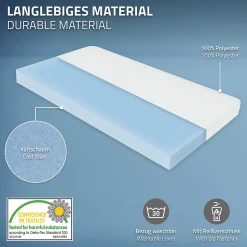 Cadre de lit métal anthracite matelas H:16 cm sommier à lattes intégré 120x200cm