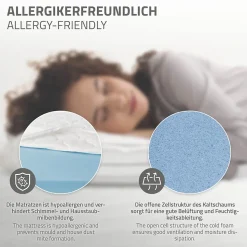 Cadre de lit noir en métal 120x200cm avec sommier à lattes matelas H:16 cm