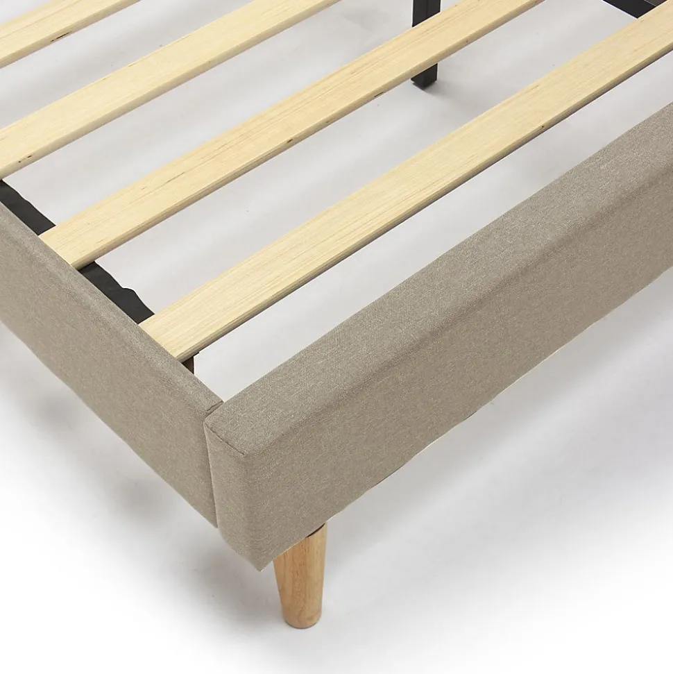 Cadre de lit plateforme Aroma capitonné 30 cm, 150x190 cm, Beige
