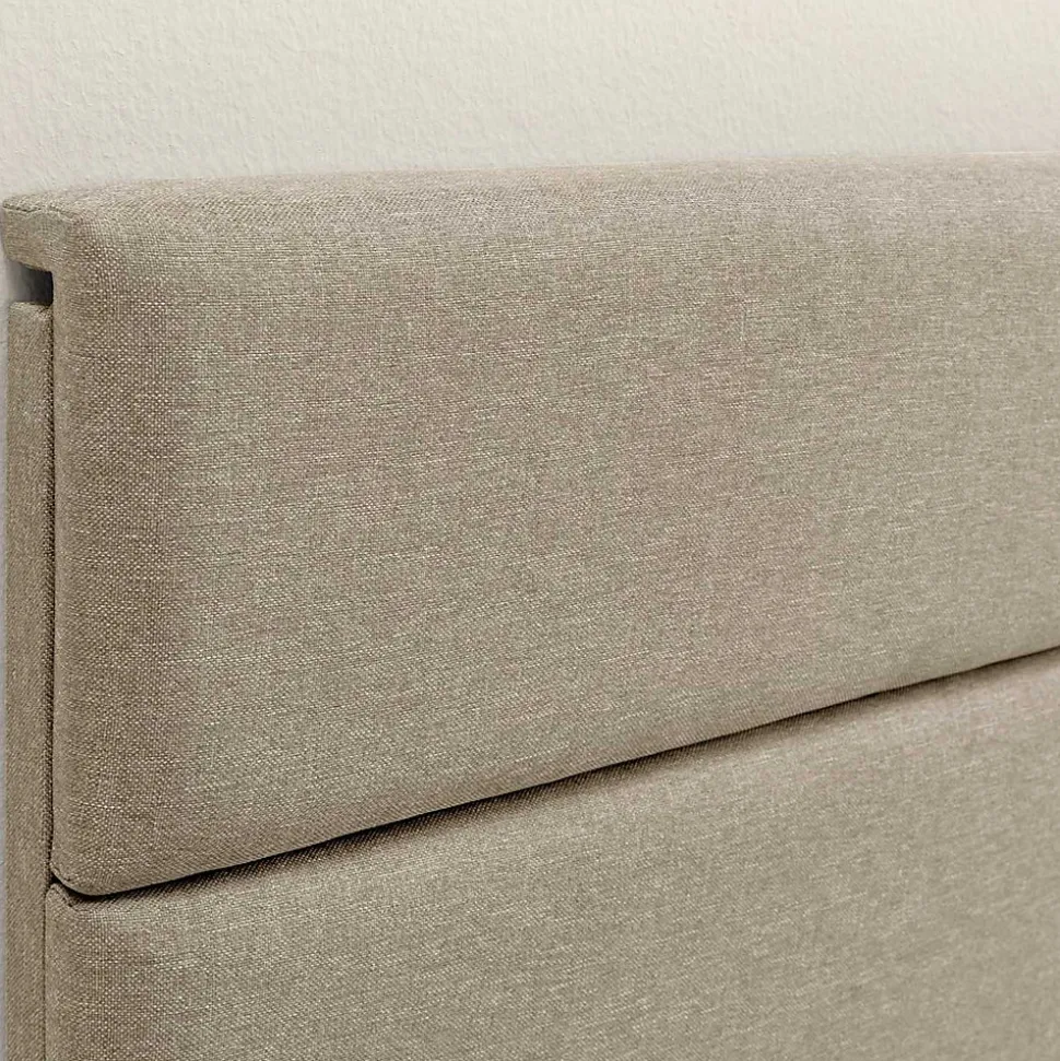 Cadre de lit plateforme Aroma capitonné 30 cm, 150x190 cm, Beige