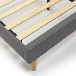 Cadre de lit plateforme Aroma capitonné 30 cm, 90x190 cm, Gris foncé