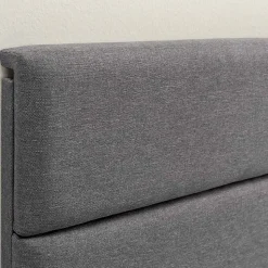 Cadre de lit plateforme Aroma capitonné 30 cm, 150x190 cm, Gris foncé