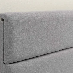 Cadre de lit plateforme Aroma capitonné 30 cm, 140x190 cm, Gris clair