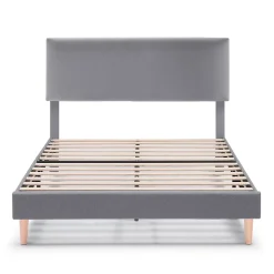 Cadre de lit rembourré Lauren 30 cm, 140 x 190 cm, Gris foncé