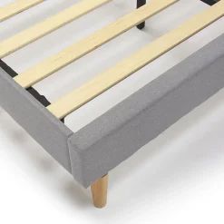 Cadre de lit rembourré Lauren 30 cm, 150 x 190 cm, Gris clair