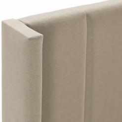 Cadre de lit rembourré Noelia 30 cm, 90x190 cm, Beige