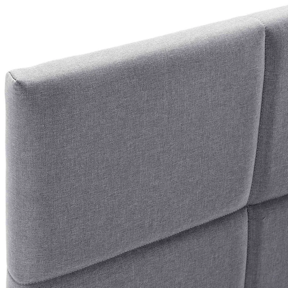 Cadre de lit rembourré Silvi 30 cm, 140x190 cm, Gris foncé