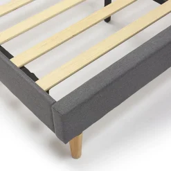 Cadre de lit rembourré Silvi 30 cm, 140x190 cm, Gris foncé