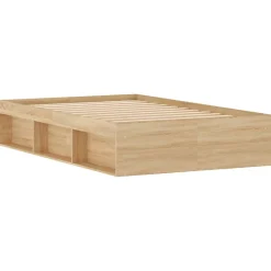 Cadre de lit sans matelas chêne sonoma 120x190 cm