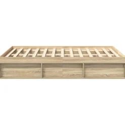 Cadre de lit sans matelas chêne sonoma 120x190 cm