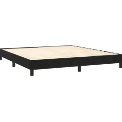 Cadre de lit sans matelas noir 180x200 cm velours