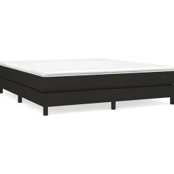 Cadre de lit sans matelas noir 180x200 cm tissu
