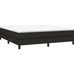 Cadre de lit sans matelas noir 180x200 cm tissu