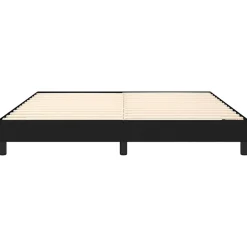 Cadre de lit sans matelas noir 180x200 cm tissu