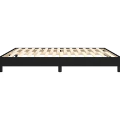 Cadre de lit sans matelas noir 180x200 cm tissu