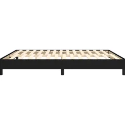 Cadre de lit sans matelas noir 180x200 cm tissu