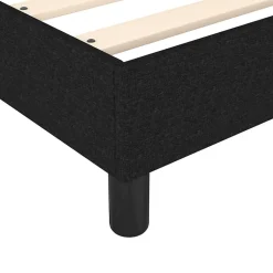 Cadre de lit sans matelas noir 180x200 cm tissu