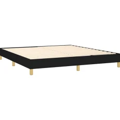 Cadre de lit sans matelas noir 180x200 cm tissu