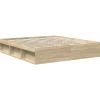 Cadre de lit sans matelas chêne sonoma 200x200 cm
