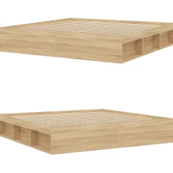 Cadre de lit sans matelas chêne sonoma 200x200 cm