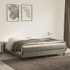 Cadre de lit sans matelas gris clair 180x200 cm velours