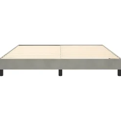 Cadre de lit sans matelas gris clair 180x200 cm velours