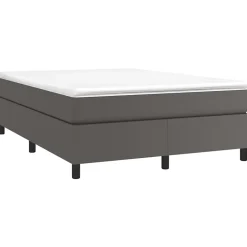 Cadre de lit sans matelas gris 140x190 cm similicuir