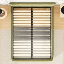 Cadre lattes 140x190 cm, 2x15 Lattes Peuplier Naturel