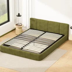 Cadre lattes 160x200 cm, 2x15 Lattes Peuplier Naturel