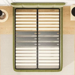 Cadre lattes 160x200 cm, 2x15 Lattes Peuplier Naturel