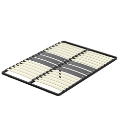 Cadre lattes 140x200 cm, 2x15 Lattes Peuplier Naturel