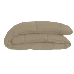 CALGARY Couette chaude Microfibre 400g/m² Taupe & Lin 220x240cm