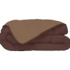 CALGARY Couette chaude Microfibre 400g/m² Choco & Moka 200x200cm