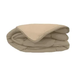 CALGARY Couette chaude Microfibre 400g/m² Taupe & Lin 140x200cm
