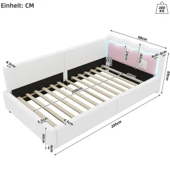 Canapé-lit 140x190 cm convertible en tissu avec coffre de rangement, style contemporain, accoudoirs rembourrés