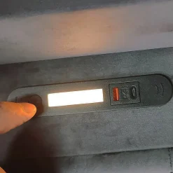 Canapé-lit 90x200cm, rangement hydraulique, USB/Type-C, velours gris foncé