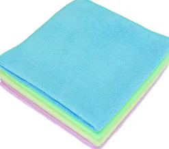 Carré Microfibre 200g 40x40 cm - Lot de 5 - Guialto - Jaune - l40- L0.1- P0.1- h0.2