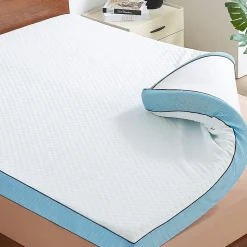 CASABEL Surmatelas 140 x 190 cm Mémoire de Forme - 7 cm d'épaisseur - Confort Moelleux ou Tonique, Double Face avec Housse Respira