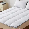 CASABEL Surmatelas 150x200 cm 600gsm Extra Moelleux Microfibre Respirante Matelassage Confort 4 Elastiques d Angle