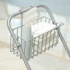 Chariot de lavage chariot de nettoyage professionnel en acier presse à mâchoire seau + rangements jaune