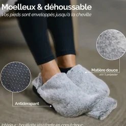 Chauffe pieds bouillotte douce 3 litres, déhoussable et antidérapant - Vivezen