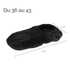 Chaussons chauffants universels taille 36 au 43 - Noir - Vivezen