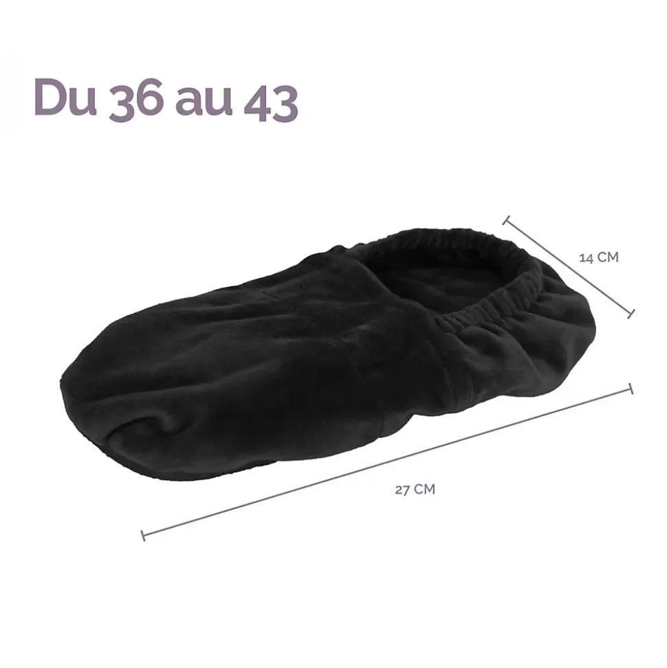 Chaussons chauffants universels taille 36 au 43 - Noir - Vivezen